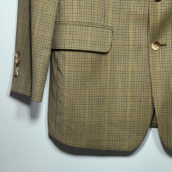 Vintage 90s Nautica Mens Size 41R Pure Wool Houndstooth Sports Coat Blazer - Picture 5 of 11